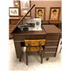 Image 6 : Vintage PFAFF 1211 Sewing Machine with Drop Down Table with drawer items and foot control plus Vinta