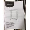 Image 2 : AMAZON Basics - Double Rail Garment Rack - Chrome with  a Pichards Rollout Cabinet Drawer