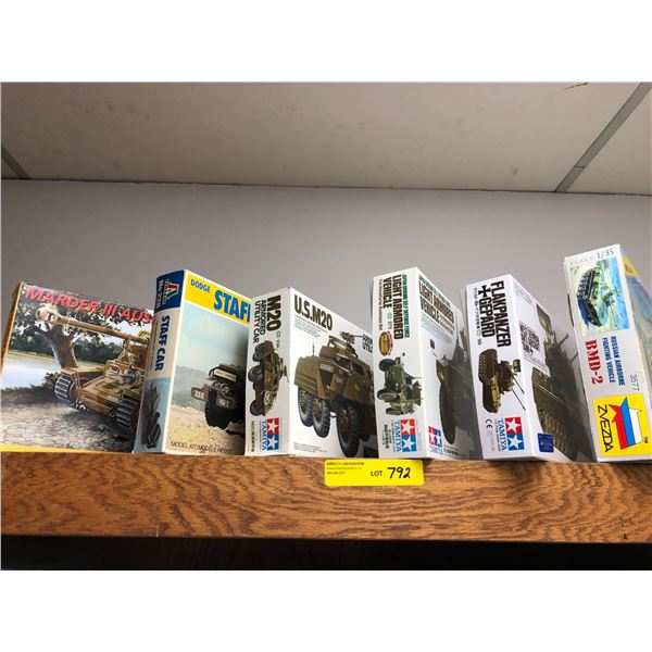 Group Lot of Military Models (some professionally started) may not all be complete - 6 boxes