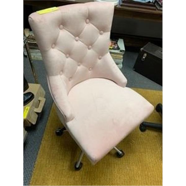 Pink Upholstered Desk Chair - Cute Piece