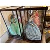 Image 1 : Two Glass Cased Dolls - Dolls are approx. 18in tall, case is approx. 25in tall