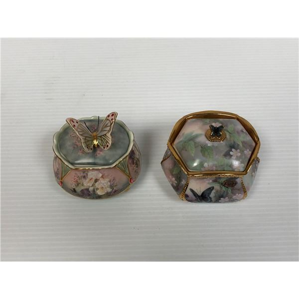 Group of two collectible Music Boxes from Flights of Fancy - Wind Beneath My Wings & Wings of Love -