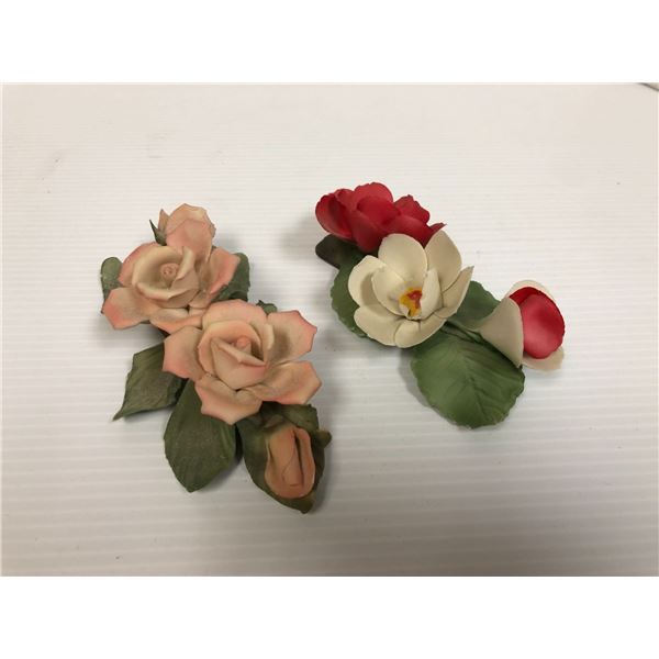 Capodimonte Flowers - both in excellent condition