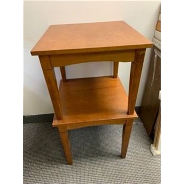 Two Wood End Tables - Estate - approx. 20 x 20 x 17in