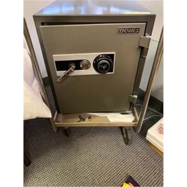 DONOVAL SD104 Safe (Rolling Cart not included)  - has keys but no combination