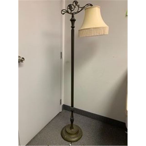 Vintage Swag Lamp on Metal Stand - 64in tall