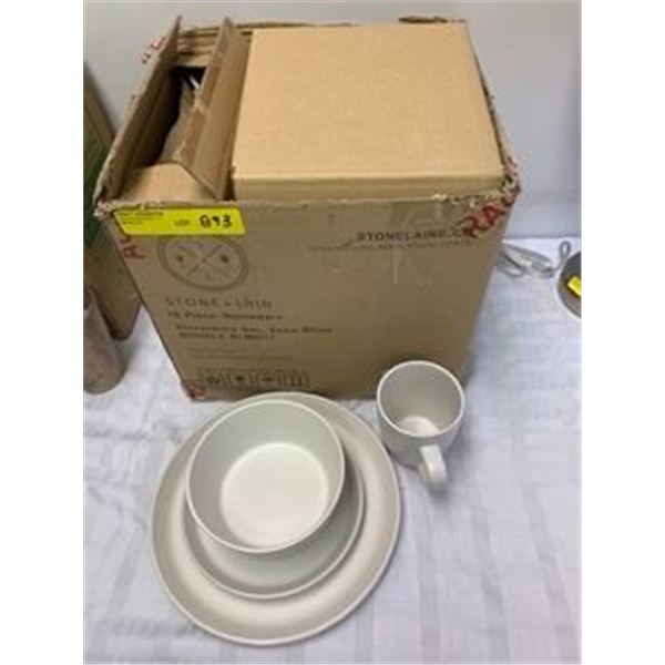 Stone + Lain - 16pc stoneware Dinnerware Set - Snow White