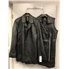 Image 1 : Two Black Leather Pieces - from VIP Leathers Canada - Fine Lambskin - Medium Blazer Jacket and Large