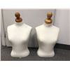 Image 1 : Two Bust Mannequins with Wood Dowels