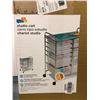 Image 2 : Group Lot of Plastic Stackable Storage Containers and Studio Cart