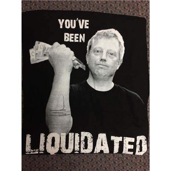 Autographed T-shirt of "The Liquidator" - Jeff Schwarz - XL Only
