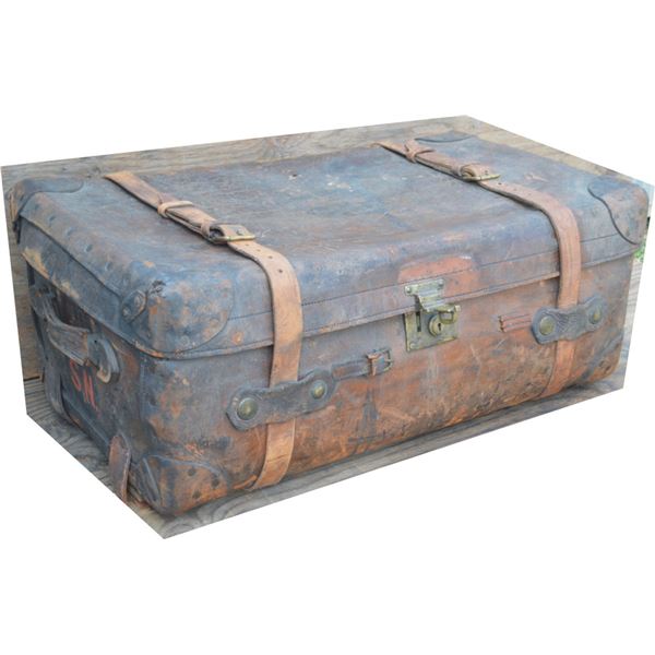 very rare leather Picadilly Circus trunk