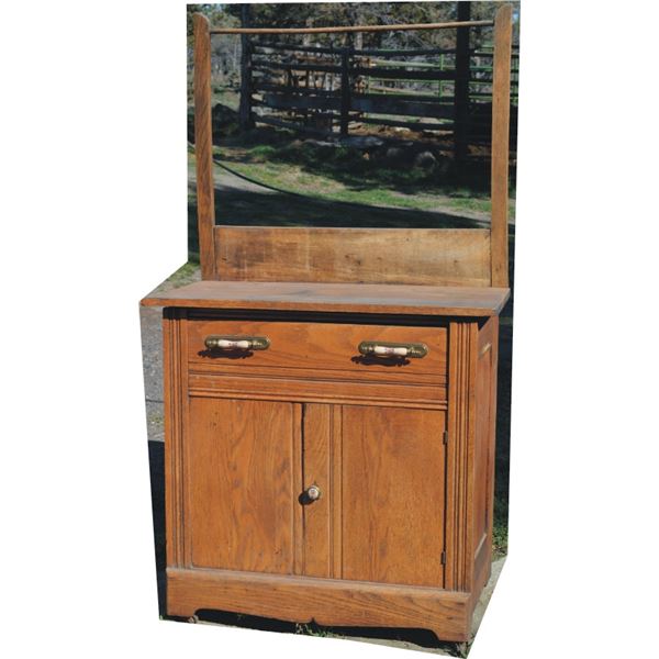 antique oak commode