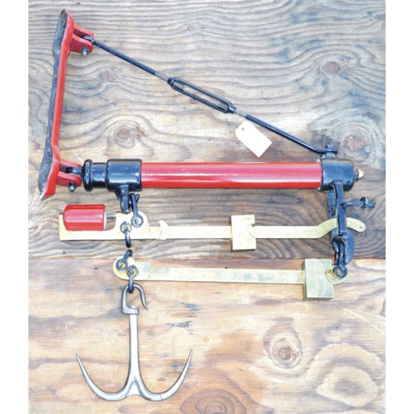 unusual wall mount butcher’s scale