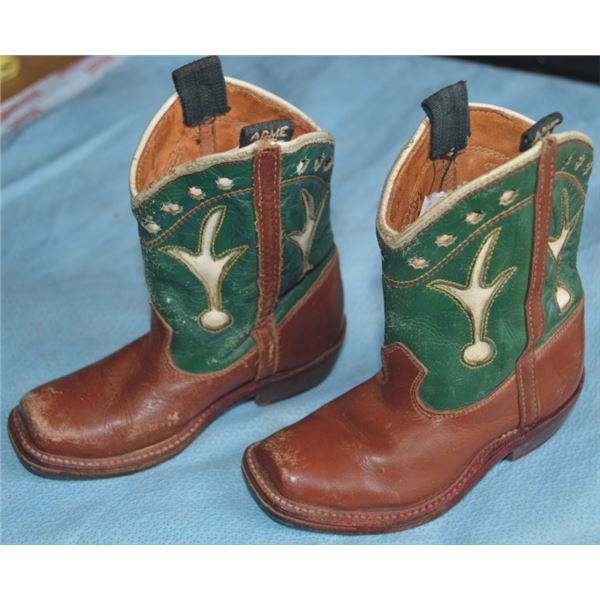 Acme 1940’s kids boots with inlaid tops