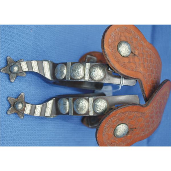 John Kittleson silver overlaid spurs