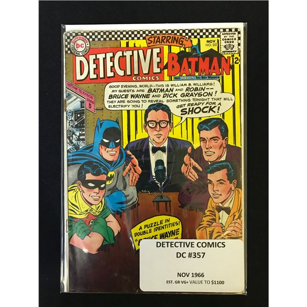 DETECTIVE COMICS NO.357 (DC COMICS, 1966)