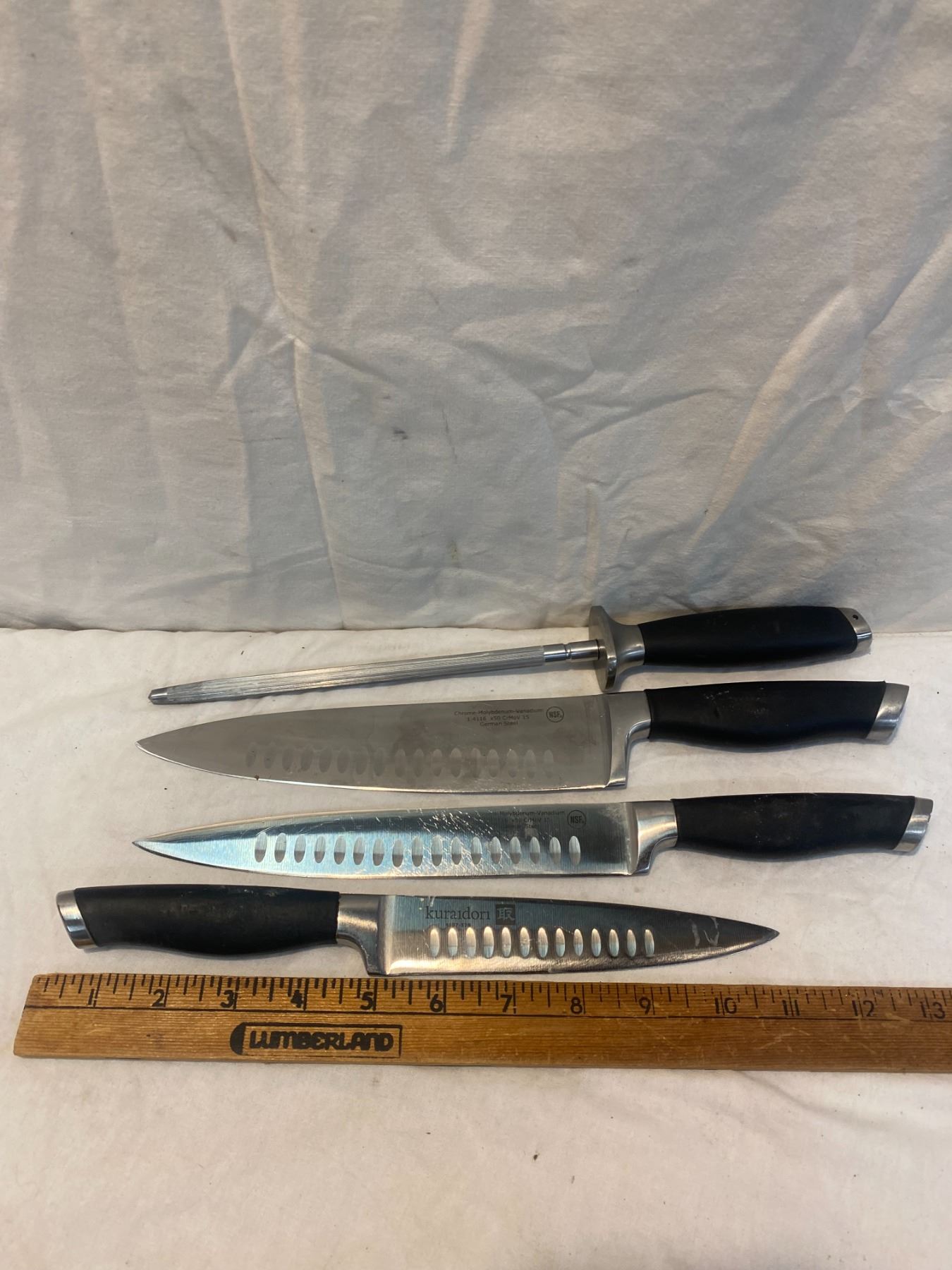 Kuraidori knives and sharpener German steel