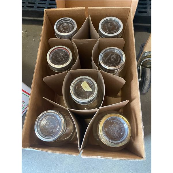 Jars with glass jar lids