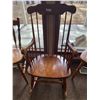 Image 4 : Vintage Wooden Rocking Chair & Set of 4 Wooden Chairs