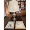 Image 1 : Large Vintage Table Lamp and 2 Artworks