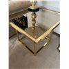 Image 1 : Brass/Glass Coffee Table & Matching Side Table