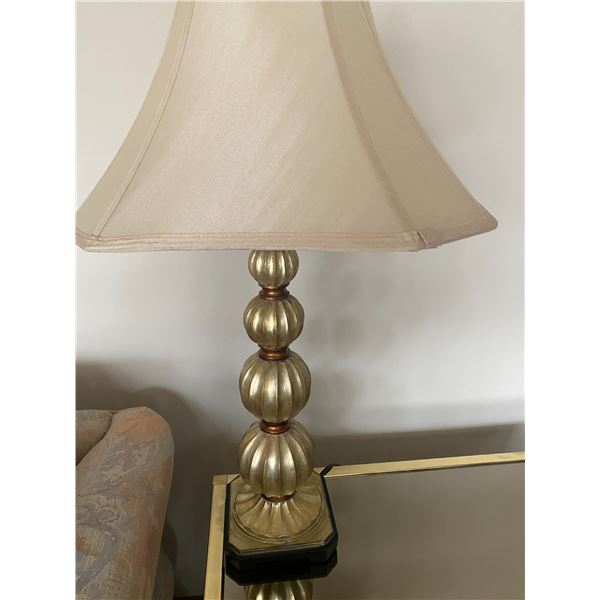 Table Lamp/Shade & Floor Lamp W/Metal Base