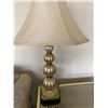 Image 1 : Table Lamp/Shade & Floor Lamp W/Metal Base