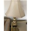 Image 2 : Table Lamp/Shade & Floor Lamp W/Metal Base