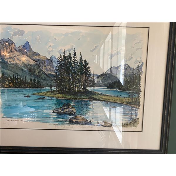 Dean Reeves print, "Spirit Island - Maligne Lake"