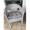 Image 2 : Set of 4 Outdoor Wicker Chairs & Cushions