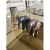 Image 2 : Carved Wood Elephants & Candle Holder