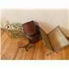 Image 2 : Wicker Trash Bins, Magazine Holders, small foot stool