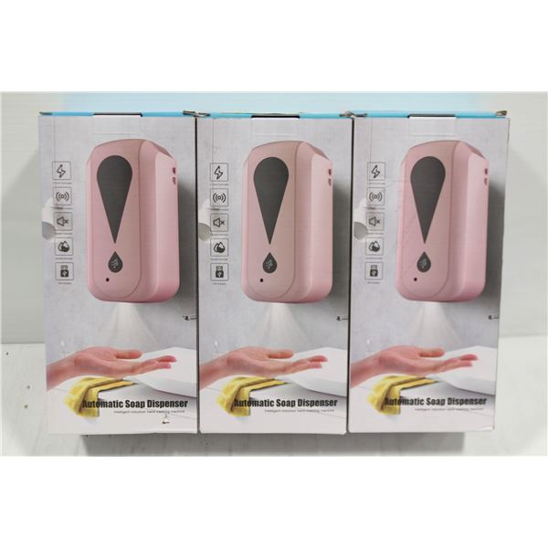 LOT OF 3 NEW WALL MOUNT AUTOMATIC SOAP DISPENSERS