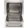 Image 1 : 2 NEW HALF SIZE 6" DEEP S/S PERFORATED INSERT