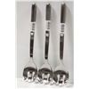 Image 1 : 3 NEW JOHNSON ROSE S/S 11.75" NOTCHED SALAD SPOONS