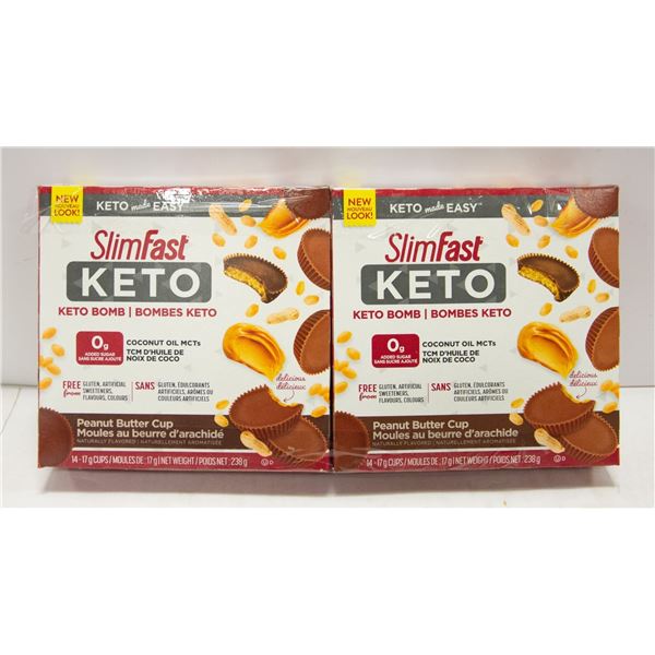 2PK SLIMFAST KETO BOMB PEANUT BUTTER CUP 14 17GRAM