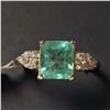 Image 1 : 10K  COLOMBIA EMERALD(2CT) DIAMOND(0.2CT) RING SIZE 6.75