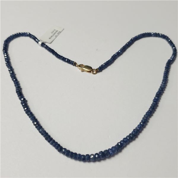 10K  SAPPHIRE 16"(46CT) NECKLACE