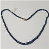 Image 1 : 10K  SAPPHIRE 16"(46CT) NECKLACE