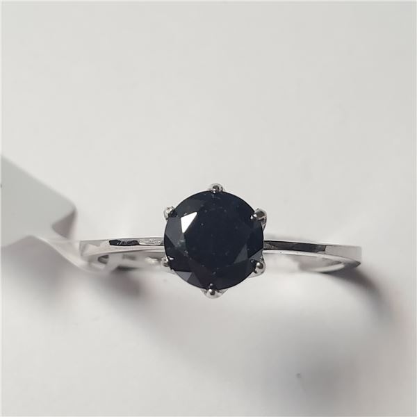 14K  BLACK DIAMOND(0.88CT) RING SIZE 6