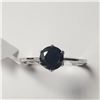 Image 1 : 14K  BLACK DIAMOND(0.88CT) RING SIZE 6