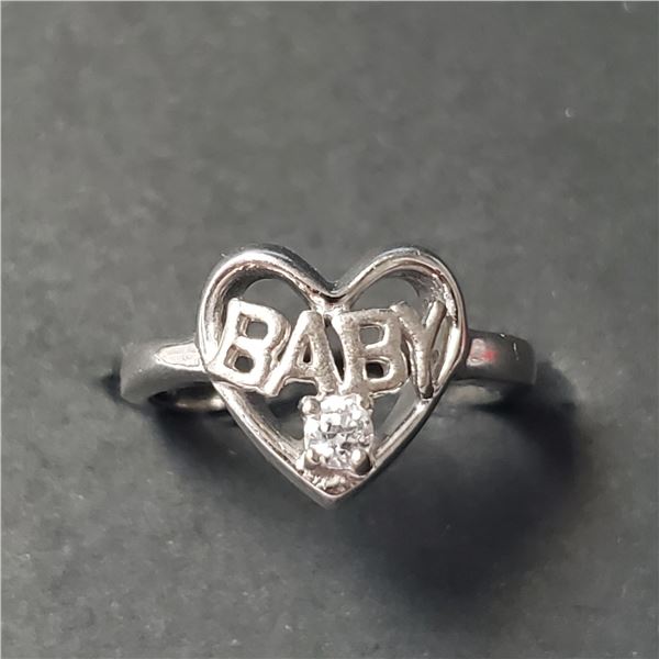 10K  CZ 1.25G BABY RING