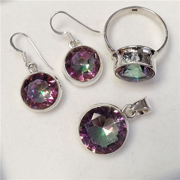 SILVER MYSTIC TOPAZ(30CT) SET