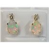 Image 1 : 10K  OPAL(1.1CT) MOISSANITE(0.05CT) EARRINGS