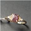 Image 2 : 14K  DIAMOND (1CT FANCY DARK PINK) DIAMOND(0.05CT) RING SIZE 6.5