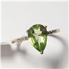 Image 2 : 10K  GREEN TOURMALINE(1.3CT) DIAMOND(0.08CT) RING SIZE 6.5