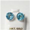 Image 1 : 14K  BLUE TOPAZ(6.9CT) EARRINGS