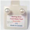 Image 2 : SILVER FRESH WATER PEARL 2IN1 EARRINGS