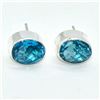 Image 1 : SILVER SWISS BLUE QUARTZ(5.4CT) EARRINGS